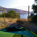 Campingplatz Matala - Zelt mit Meerblick